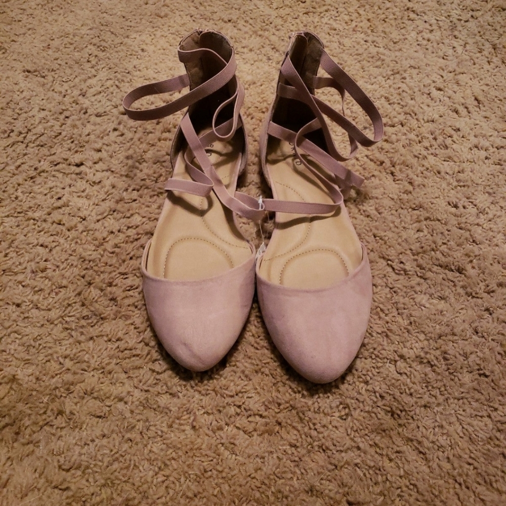 Pink flats